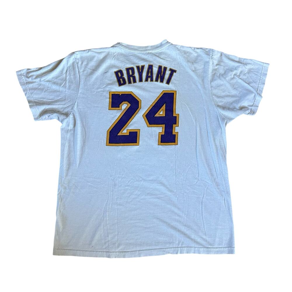 ADIDAS Kobe Bryant LA‎ Lakers #24 Shirt Men’s Size XL White Mamba NBA **Flaws